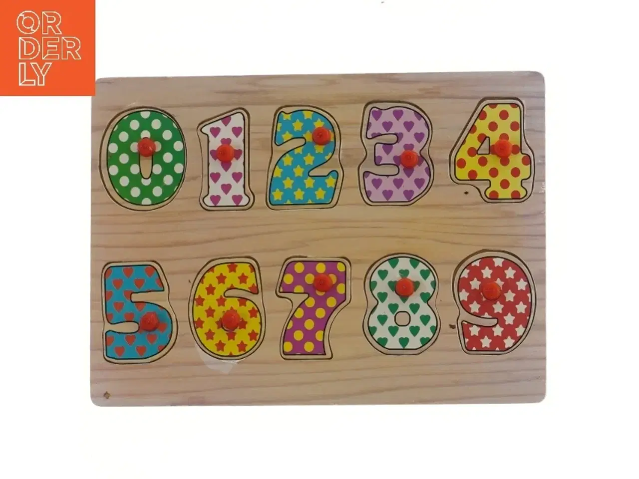 Billede 1 - Træ nummer puslespil (str. 29,5x21,5 cm)