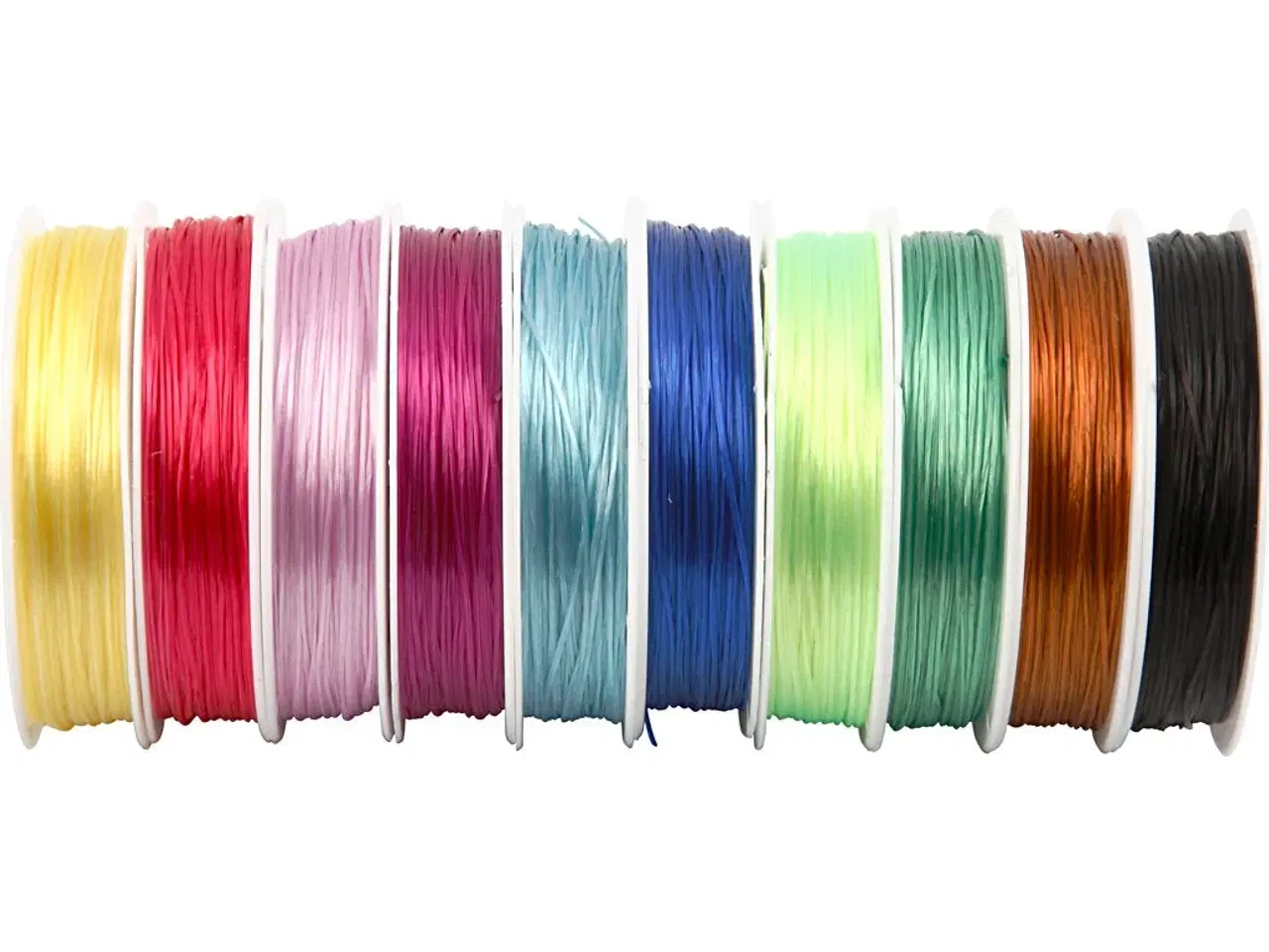 Billede 1 - Elastiksnor 1 mm - Ass. farver, 10 m til smykker