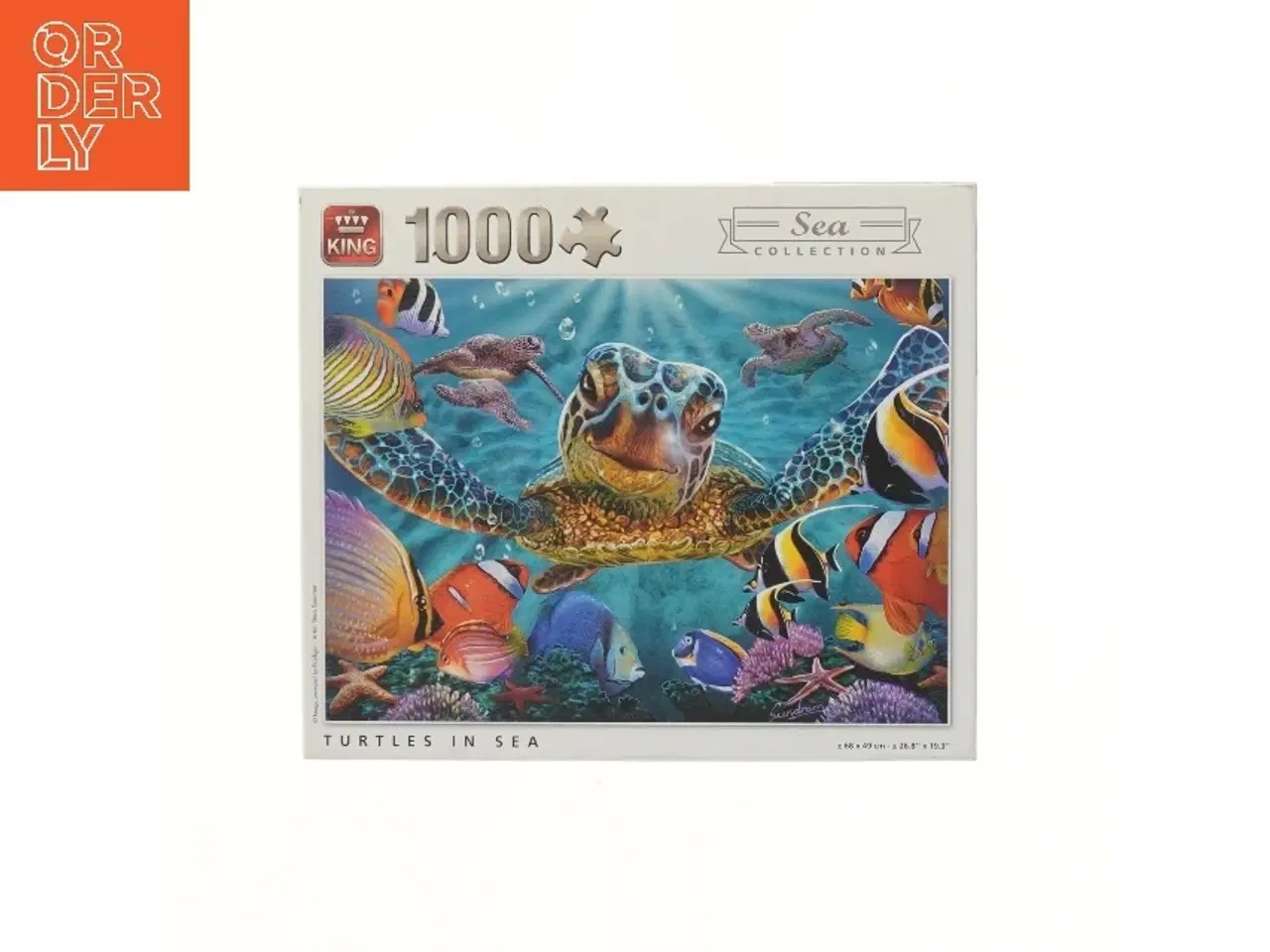Billede 1 - Puslespil med havskildpadder fra King (str. 28x24 cm)