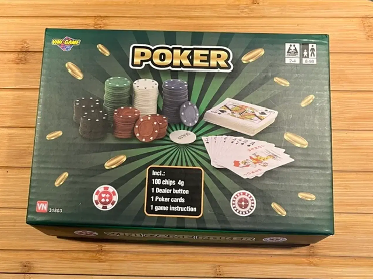 Billede 3 - Vini Game Pokersæt – Som nyt (stadig i cellofan!)