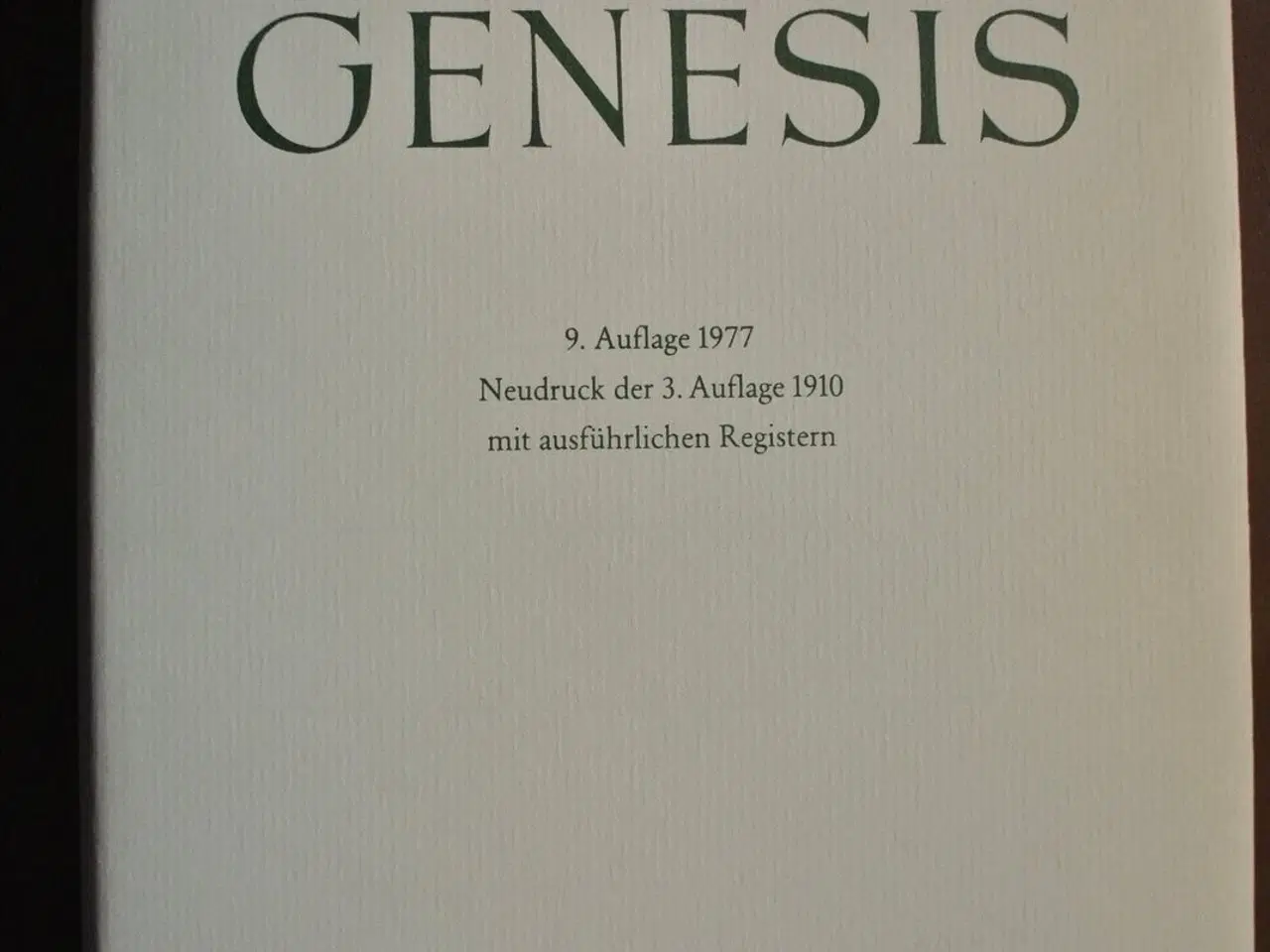 Billede 1 - genesis, von hermann gunkel, emne: religion