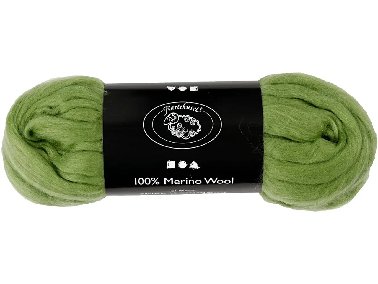 Billede 1 - Merinould Kaktus 21 my - 100g til Filting & Spinding