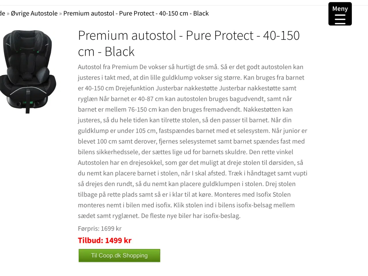 Billede 1 - Autostol