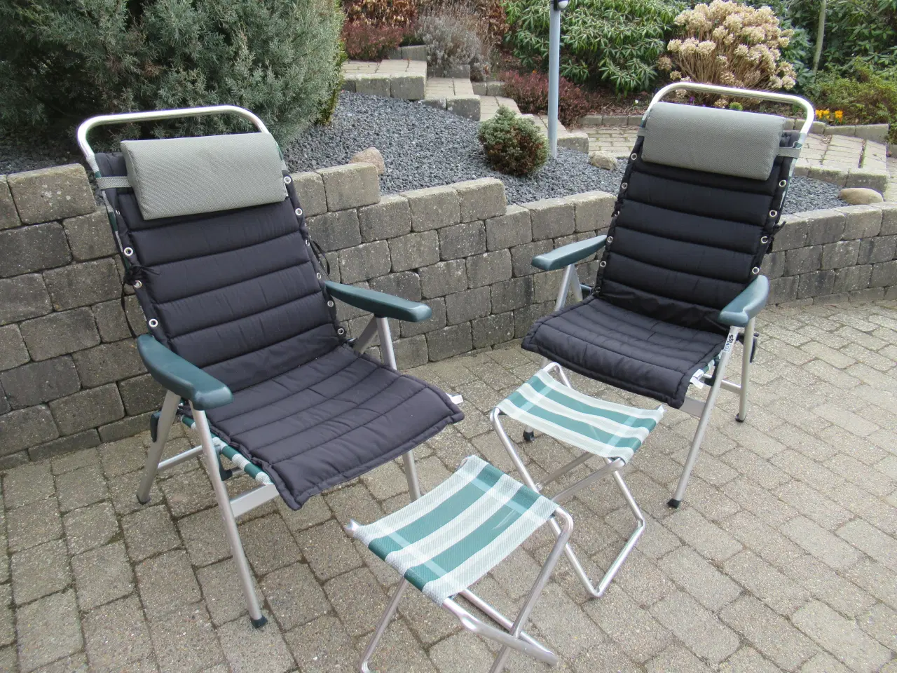 Billede 1 - Campingstole Lafuma med skamler