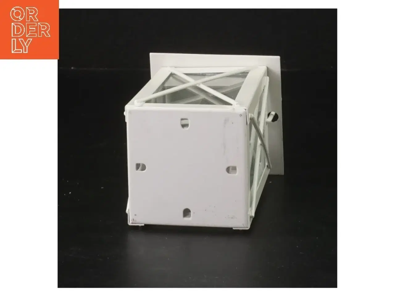 Billede 2 - Hvid lanterne til fyrfadslys (str. 12 cm)