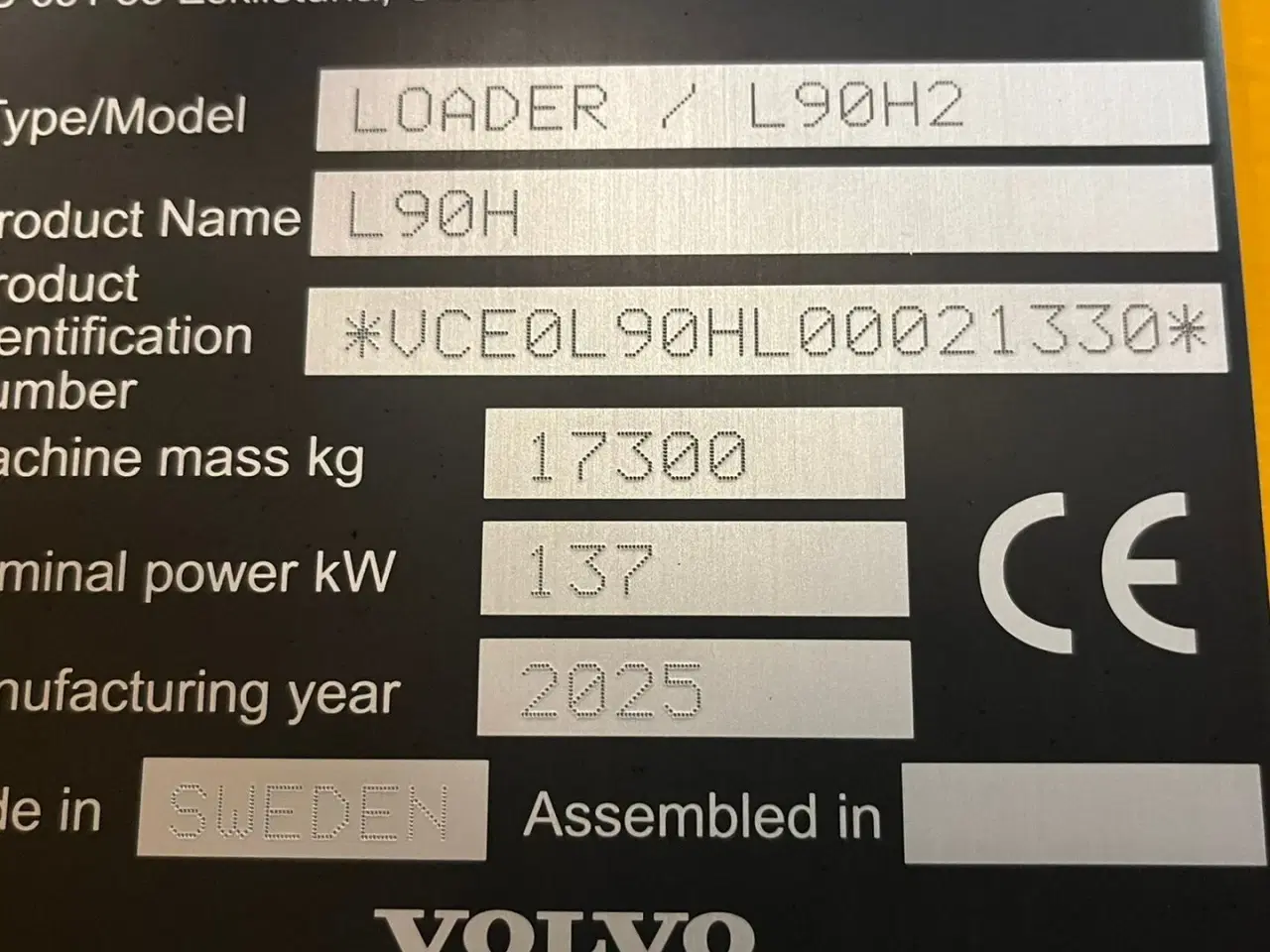 Billede 2 - Volvo L 90H  H2 fabriksny Dansk maskine med masser af udstyr, blan.Co-Pilot & med brede 650/65R25 hjul