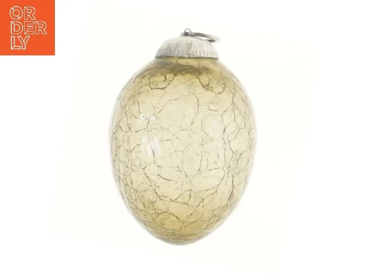 Billede 1 - Glasjulekugle med krakeleret finish (str. 11 cm)