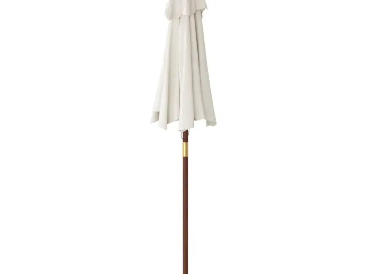 Billede 5 - Haveparasol med træstang 196x231 cm sandfarvet