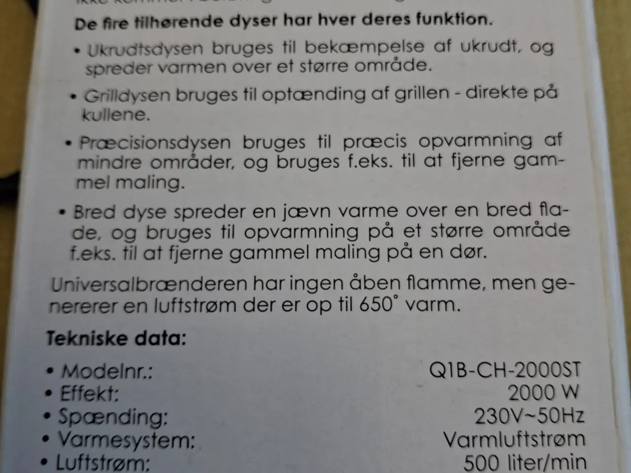 Billede 7 - Ubrugt ukrudtsbrænder på el