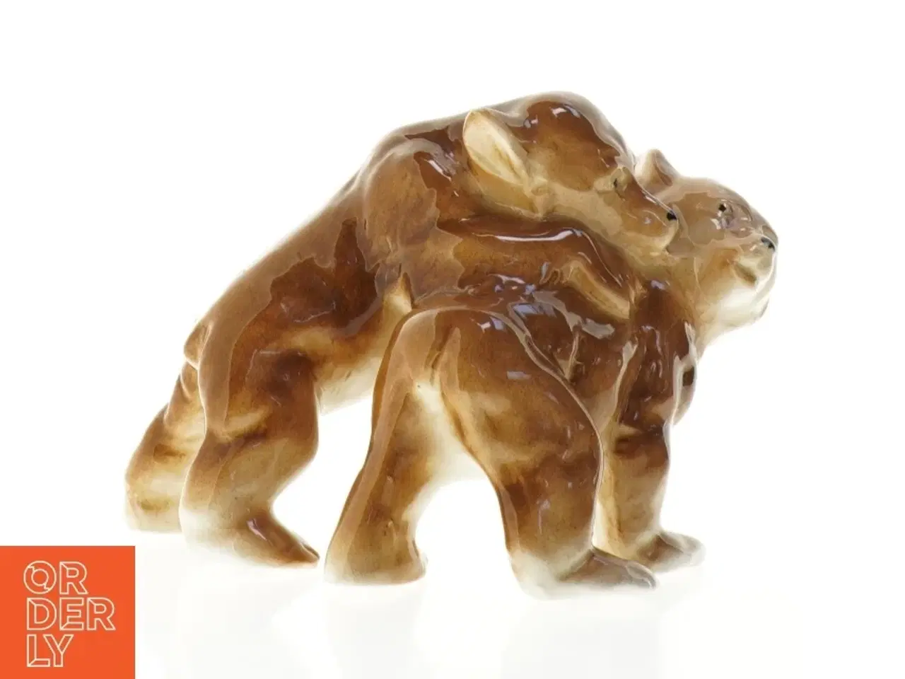 Billede 5 - Porcelænsfigur af to legende brune bjørne (str. 19 x 13 x 13 cm)