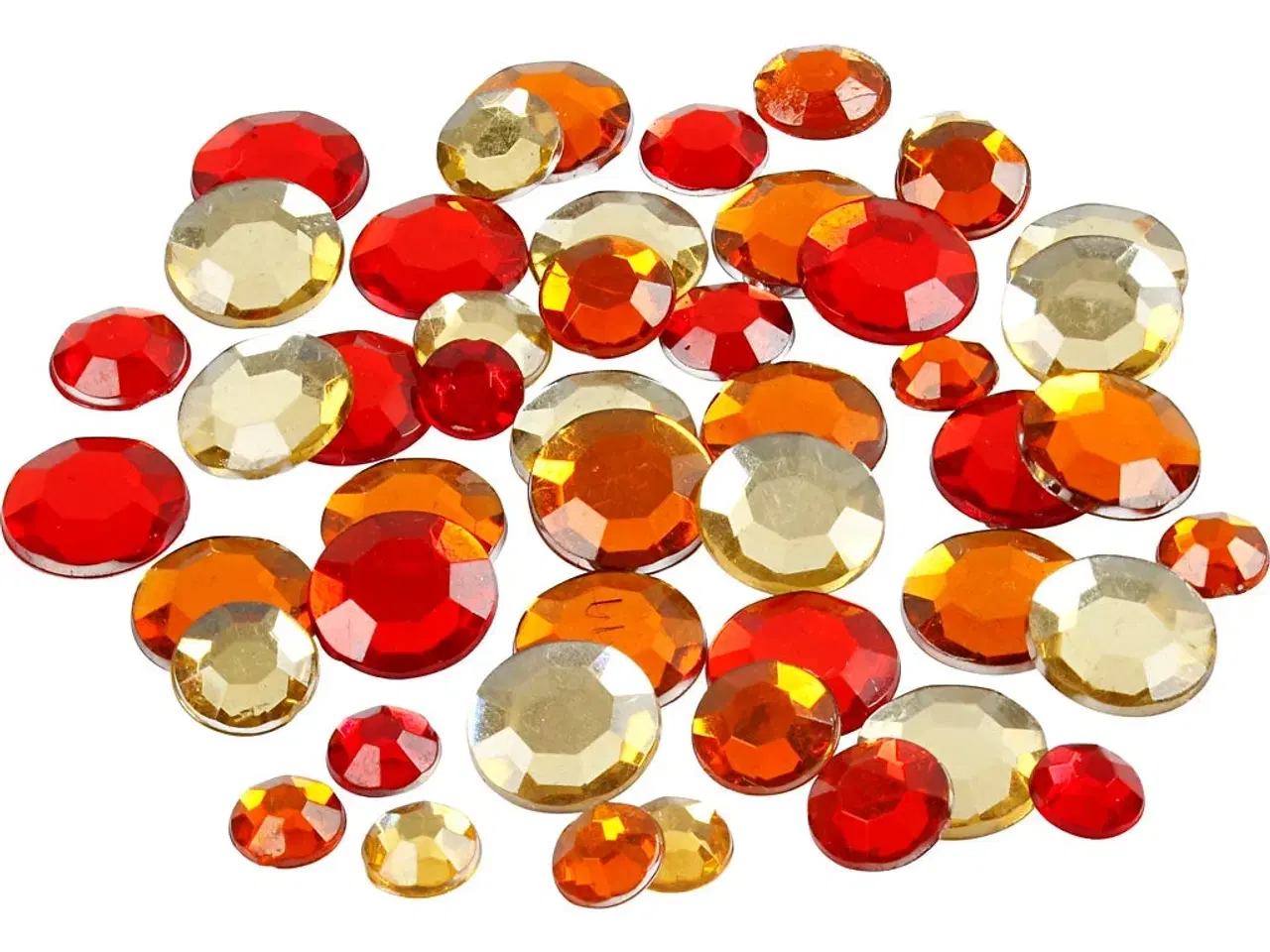 Billede 1 - Runde Rhinsten i Rød Harmoni - 360 stk. i 3 størrelser