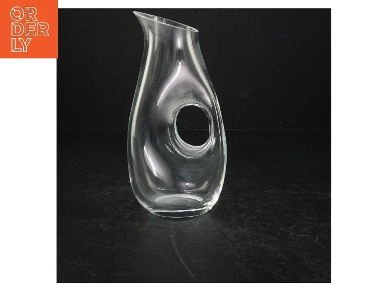 Billede 1 - Moderne klar glasvase (str. 20 cm)