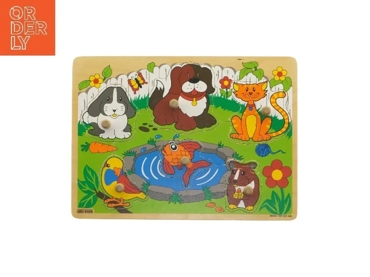 Billede 1 - Træ puslespil med dyremotiver fra Kids Wood (str. 28 x 20 cm)