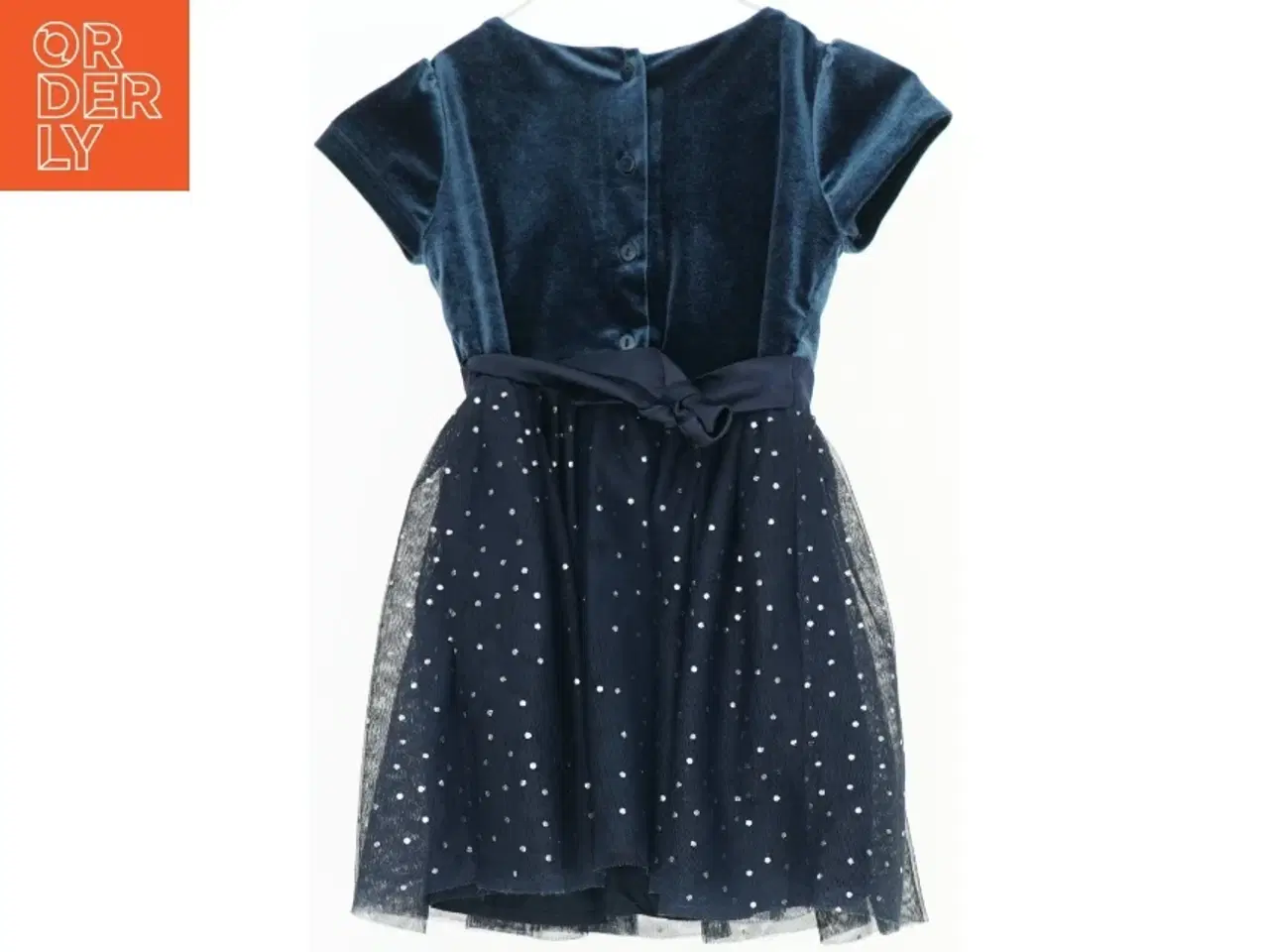 Billede 2 - Midnatsblå velourkjold med tylskørt fra C (str. 92)