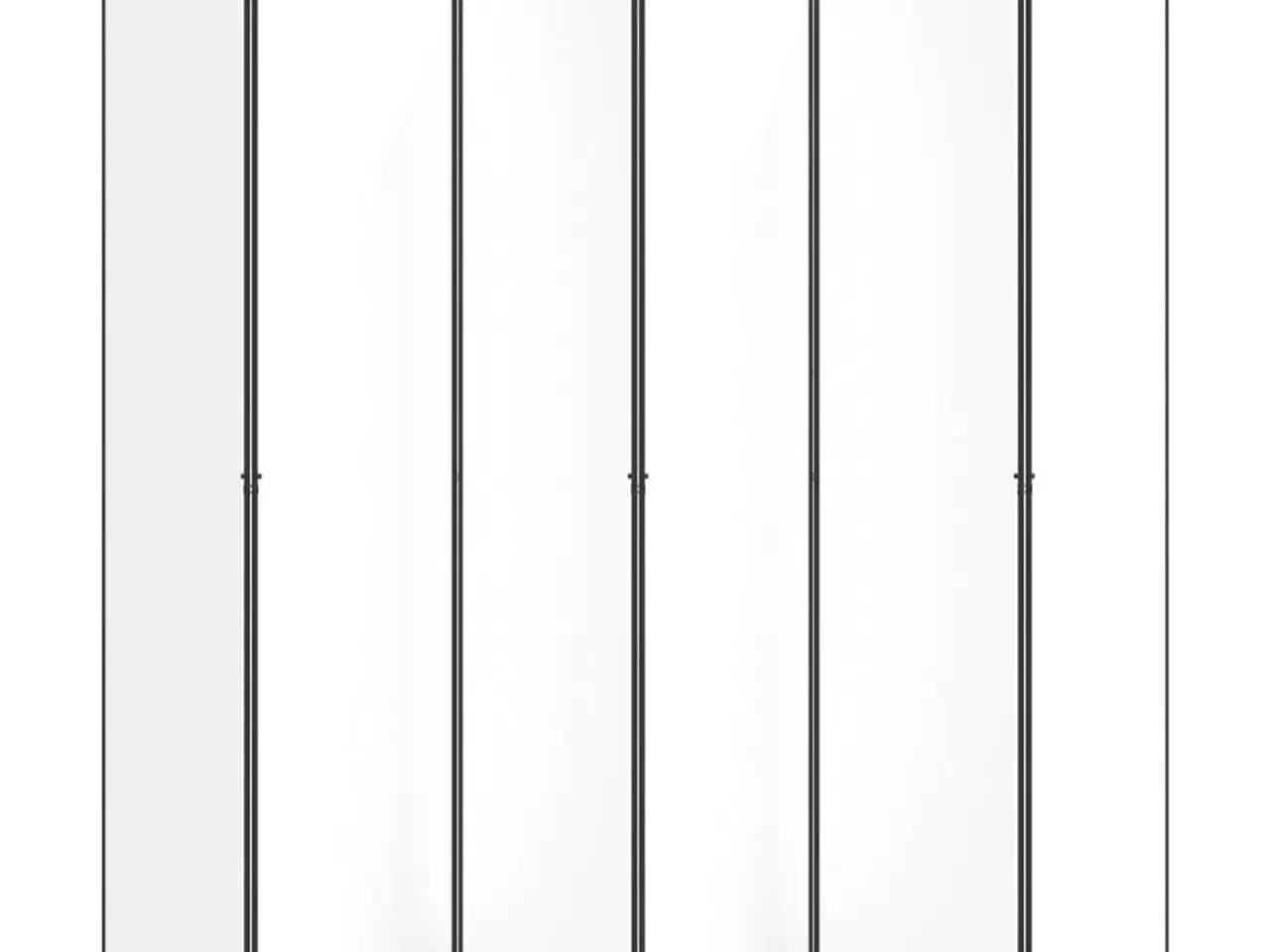 Billede 4 - 6-panels rumdeler 300x220 cm stof hvid