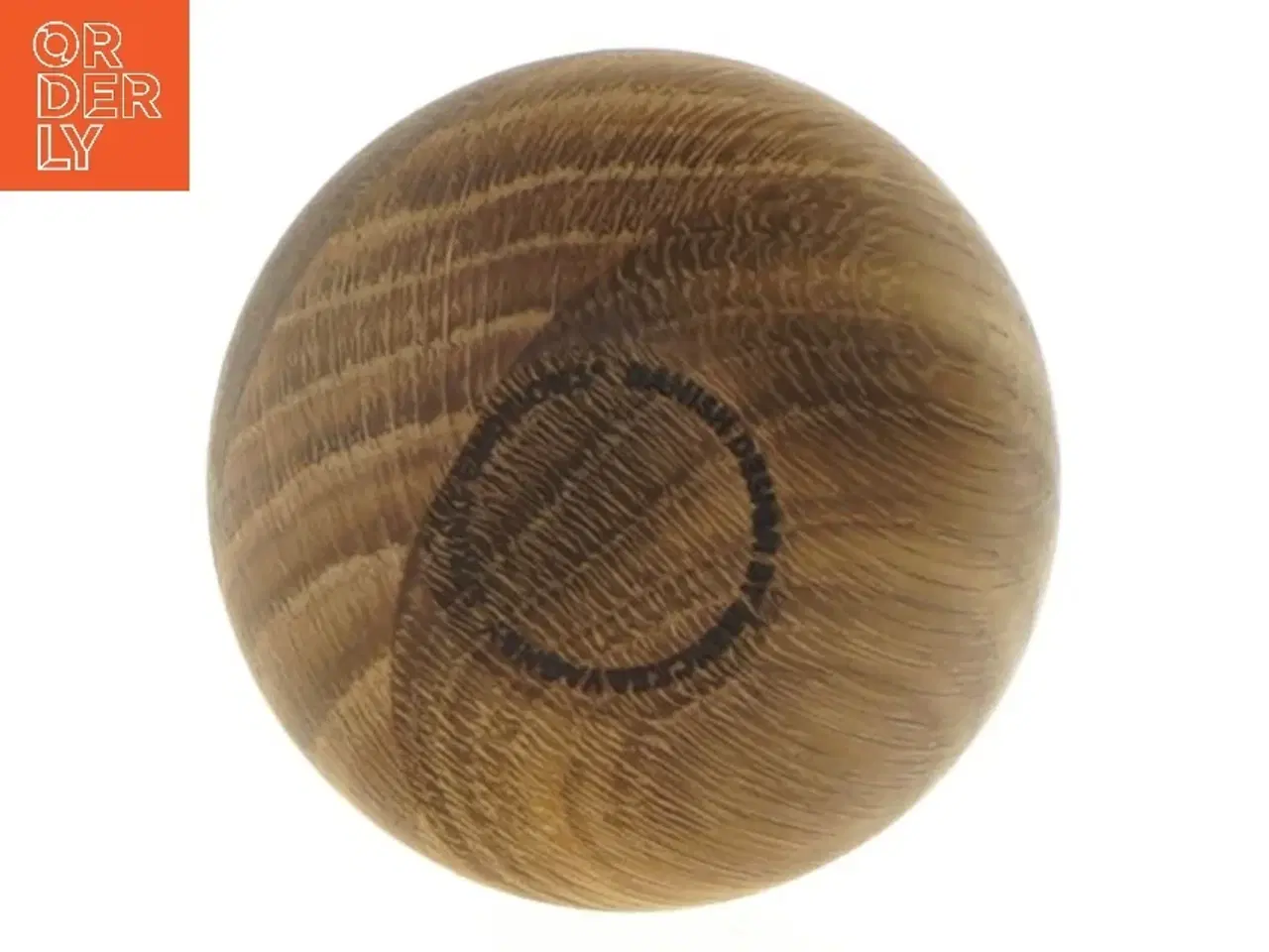 Billede 4 - Træ kugle med smilemotiv (str. Ø 7 cm)