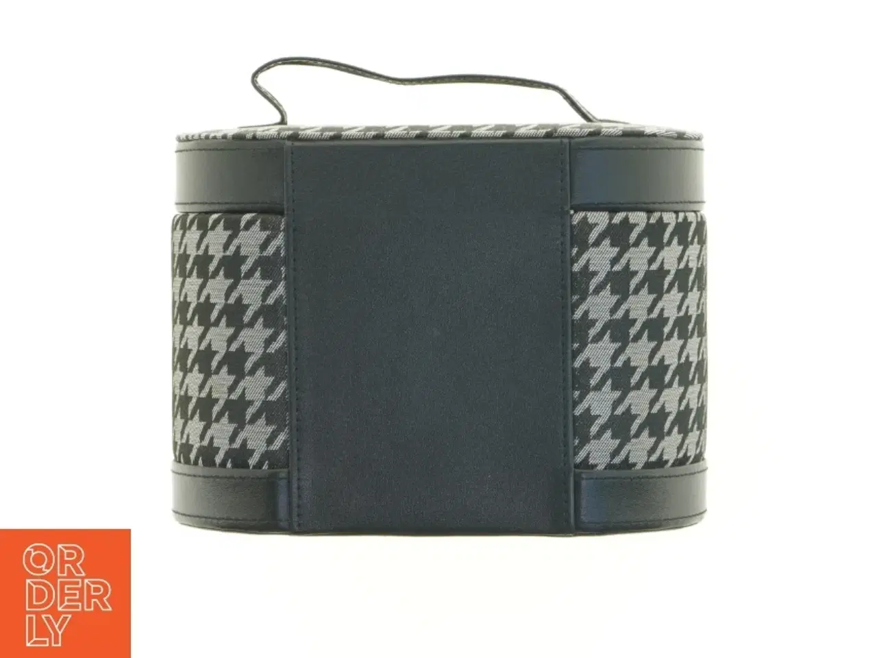 Billede 6 - Sminketaske eller smykkeboks med houndstooth mønster (str. 21,5 x 12 x 15,5 cm)