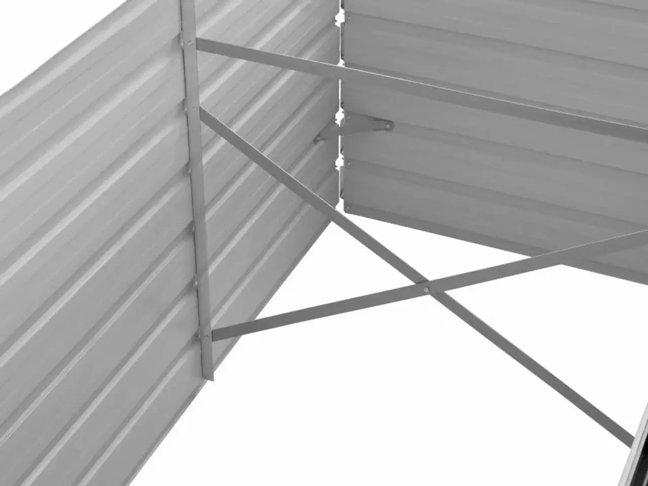 Billede 4 - Hævet plantekasse 240x80x45 cm galvaniseret stål antracitgrå