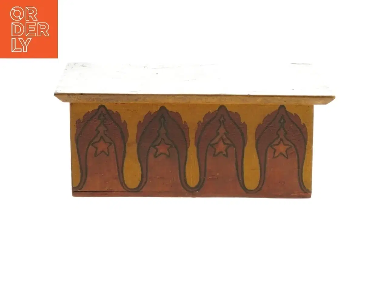 Billede 2 - Dekoreret trækasse med skibsmaleri (str. 16x10x6 cm)