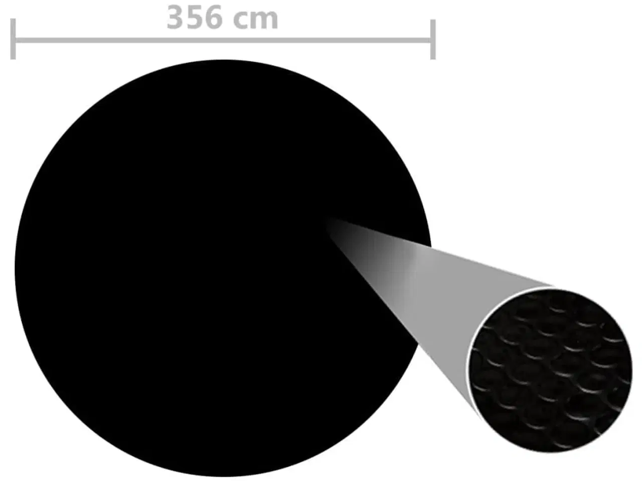 Billede 3 - Poolovertræk 356 cm PE sort