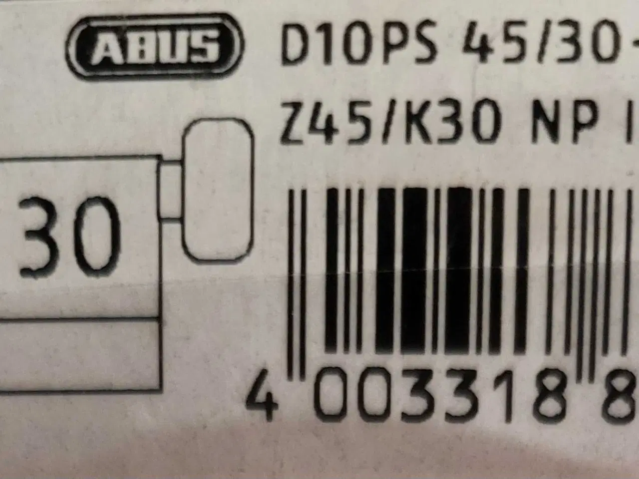 Billede 4 - Abus dobbelt låsecylinder