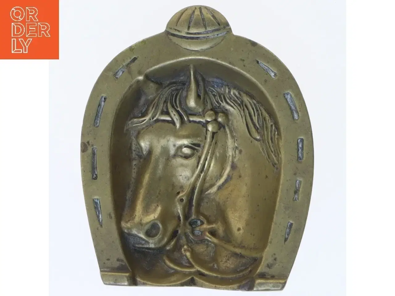 Billede 1 - Bronze hestehoved dekoration (str. 9x7,5 cm)