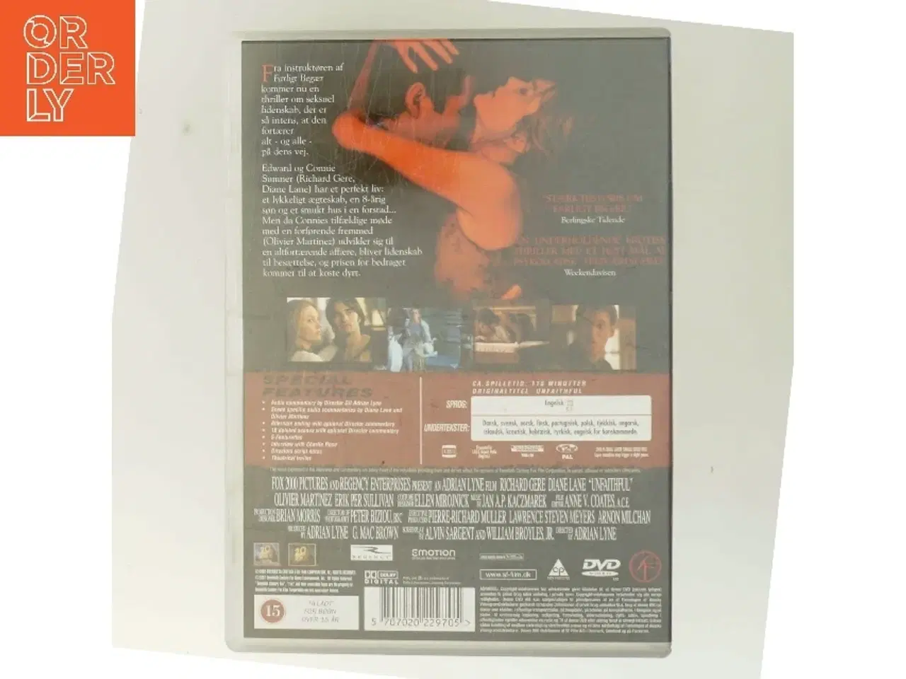Billede 3 - Unfaithful DVD med Richard Gere (DVD)