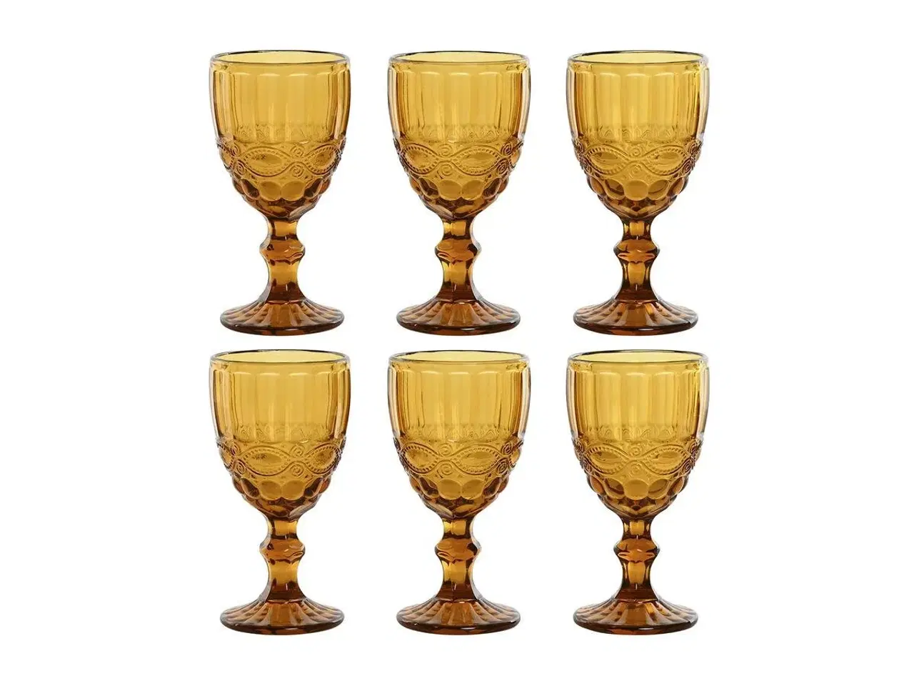 Billede 1 - Drikkeglas sæt - ravfarvet krystal 325 ml (6 stk.)