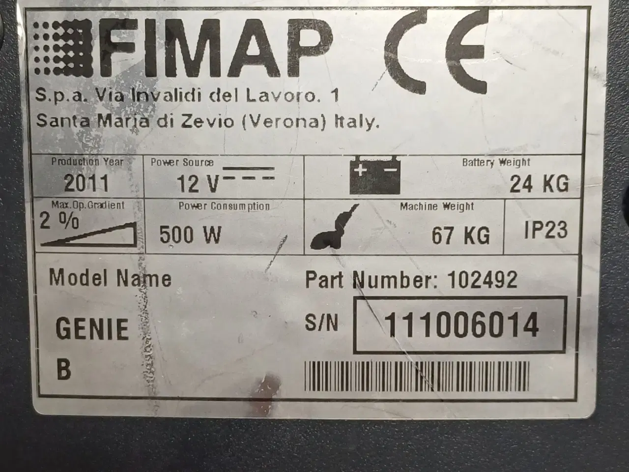Billede 4 - Fimap Genie B Gulvvaskemaskine 12V Blå