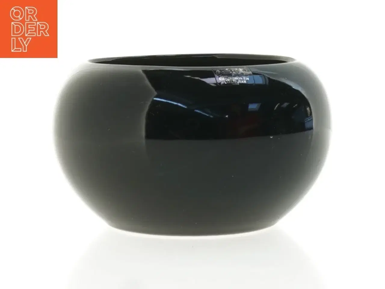 Billede 3 - Sort keramik vase (str. 14 x 8 cm)