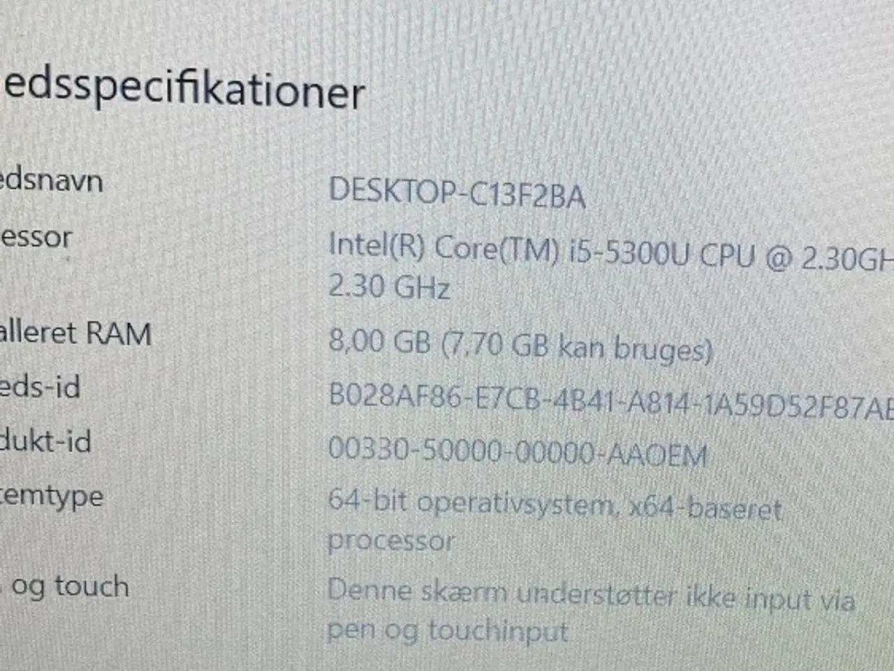 Billede 2 - Lenovo T550p – 15” bærbar pc