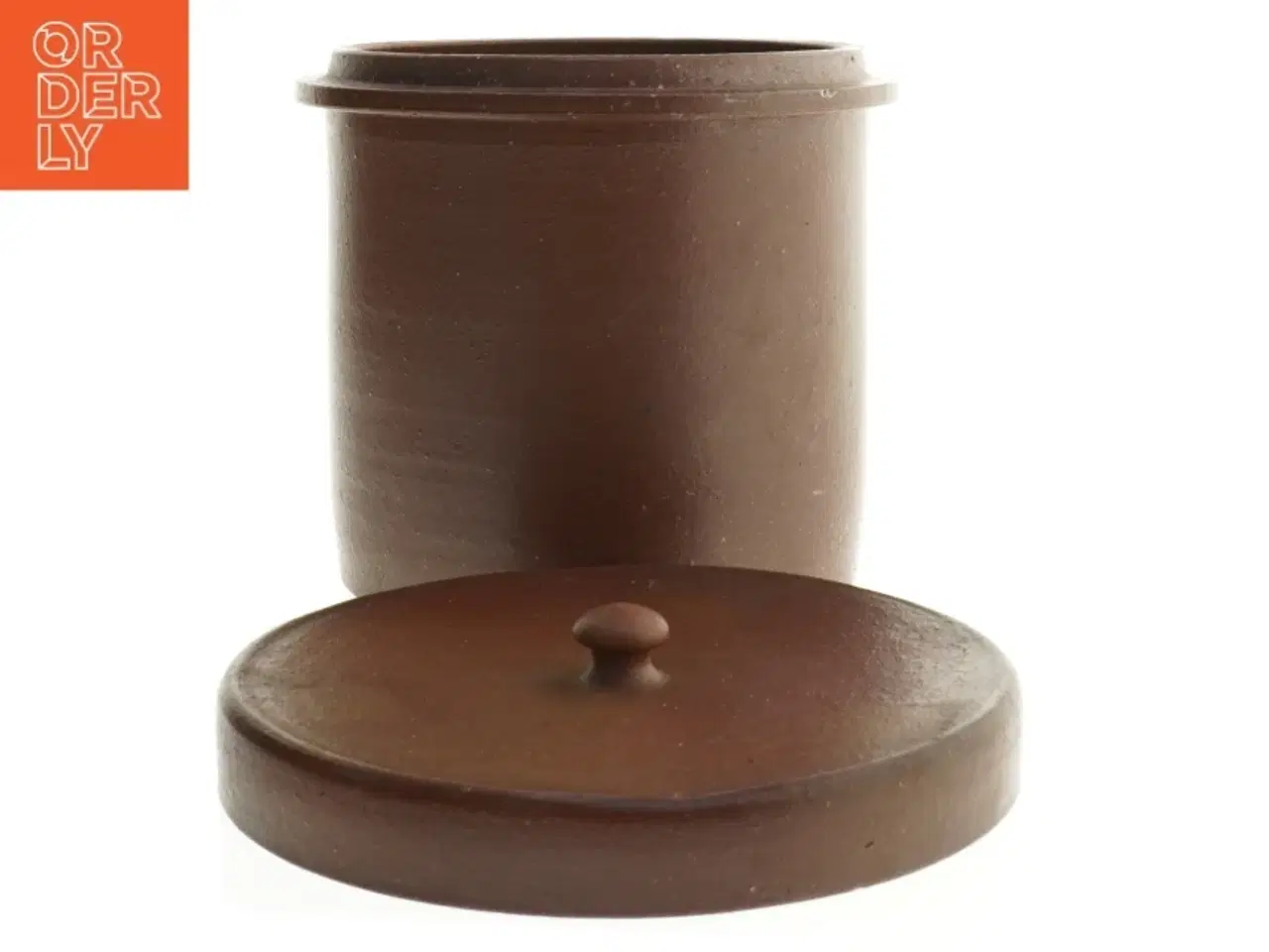 Billede 2 - Lerkrukke med låg (str. 17 cm)