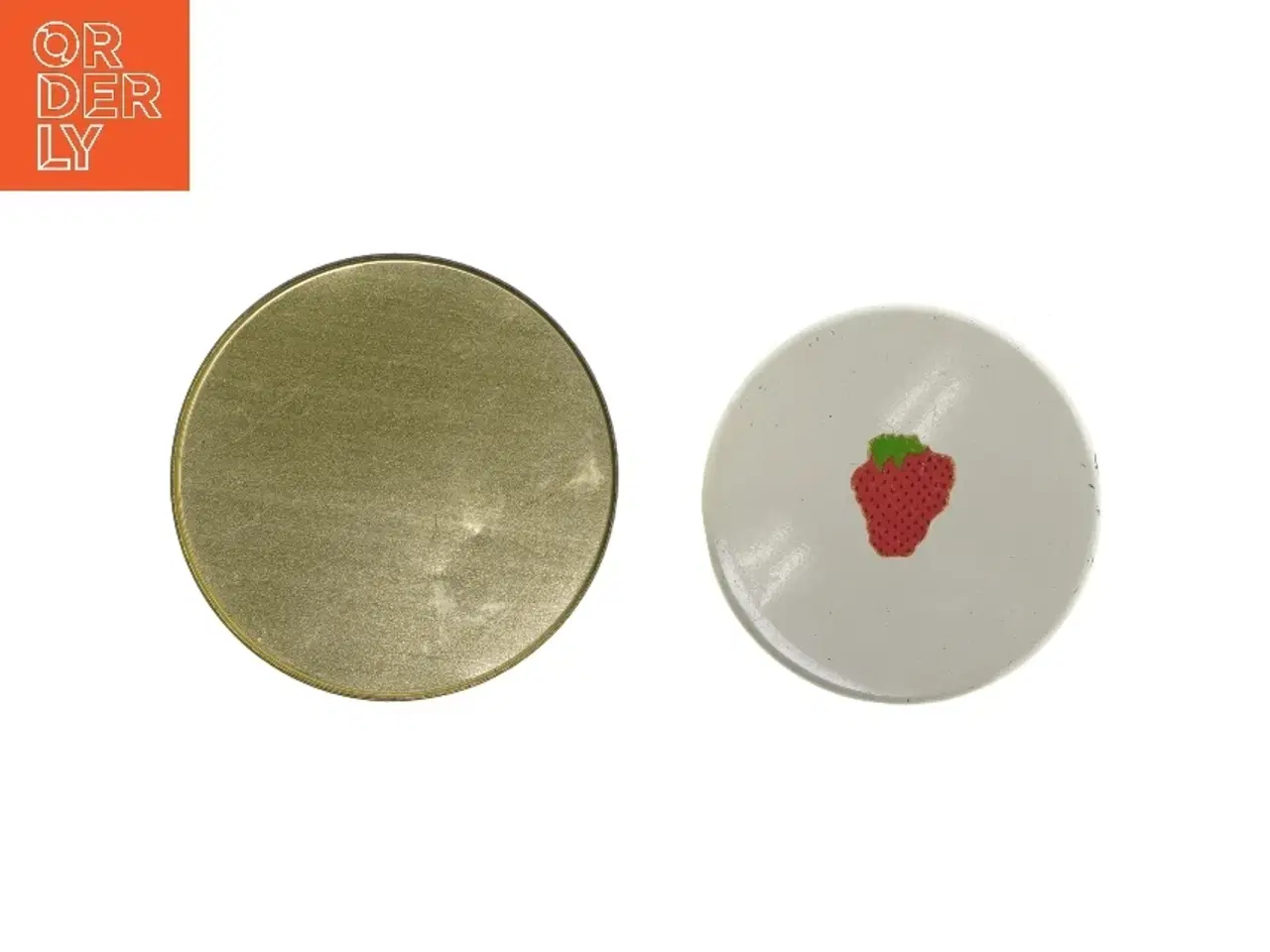 Billede 4 - Rund metaldåse med låg (str. Ø 11,5 cm længde 15 cm)