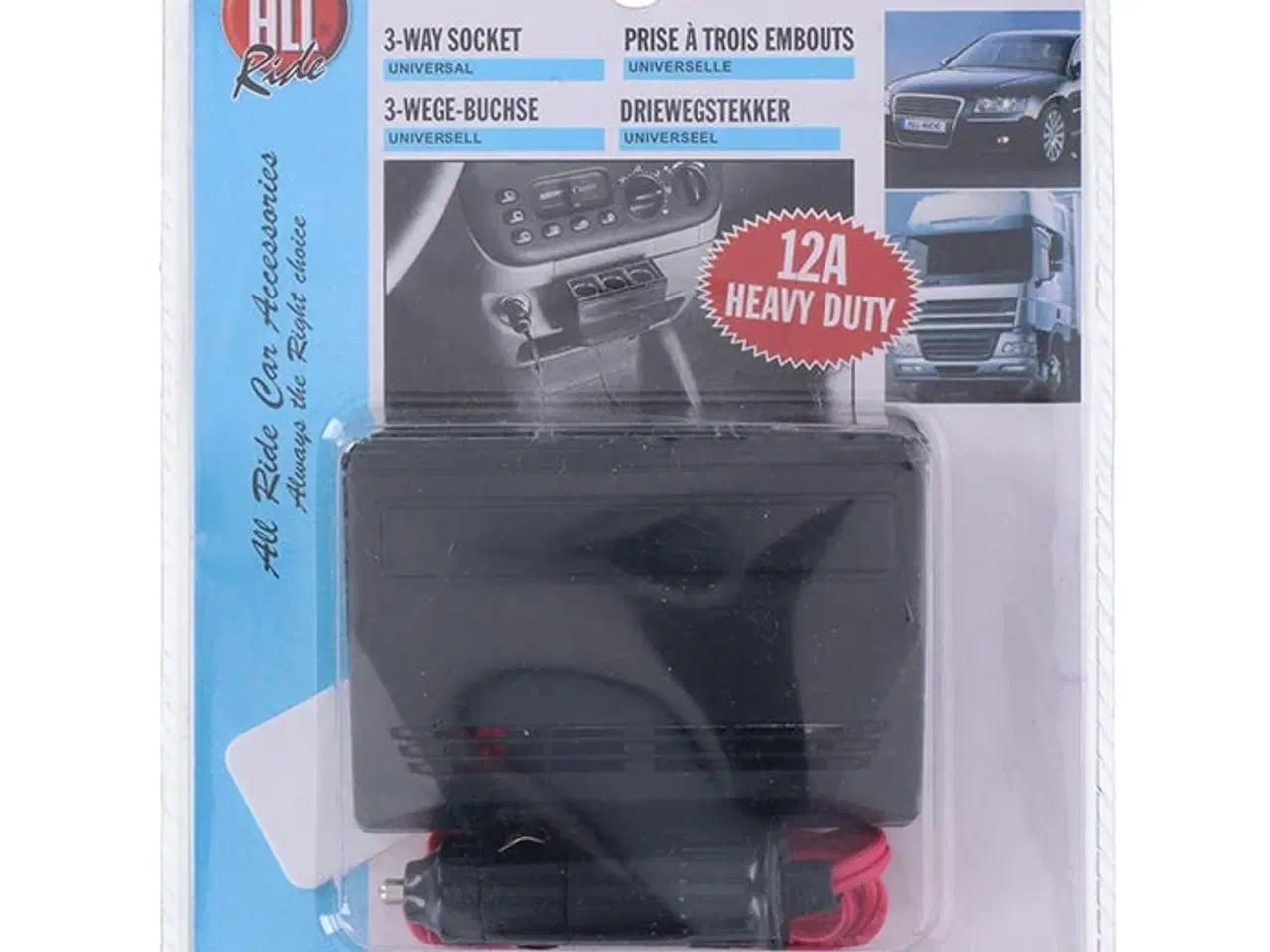 Billede 1 - Allride Cigartænderfordeler, heavy duty, 3 x strømudtag