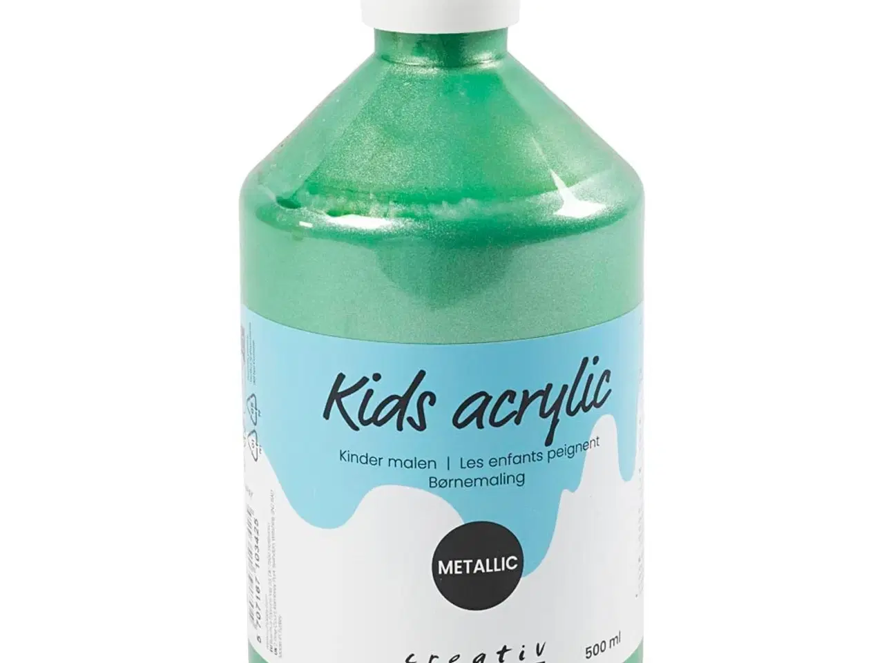 Billede 1 - Akrylmaling Metallic, metallic, lys grøn, 500ml/ 1 fl.