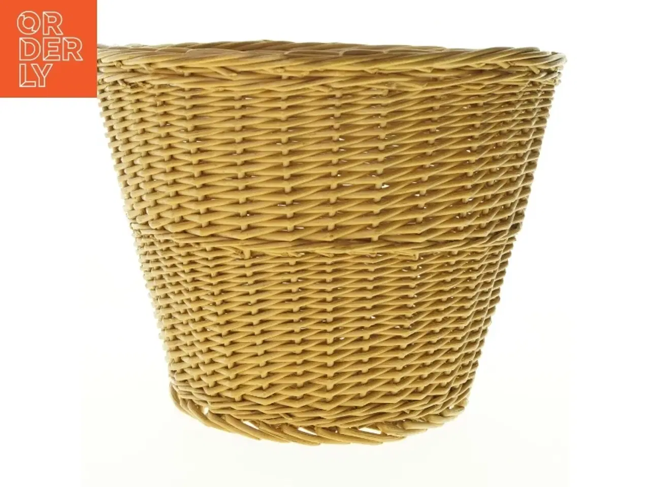 Billede 1 - Flettet kurv (str. H. 25 cm. ø. 31 cm)