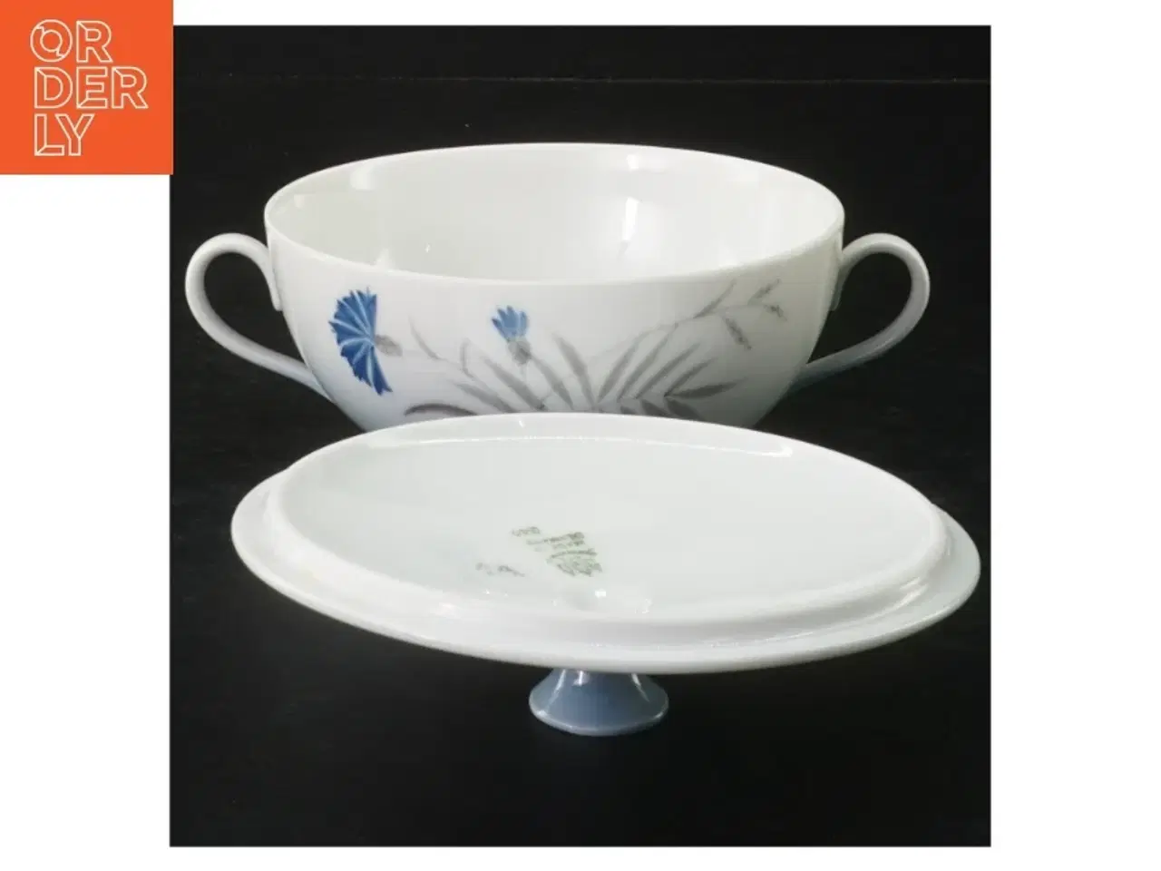 Billede 2 - B&G Porcelæns suppeterrin med låg (str. Ø. 12,5 cm)