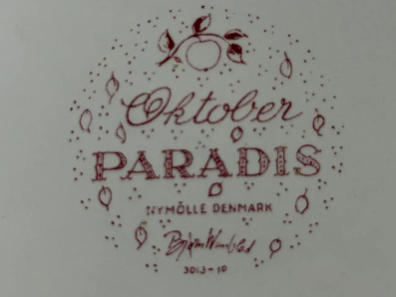 Billede 4 - Bjørn Wiinblad - Oktober - Paradis, Nymölle  (rød)