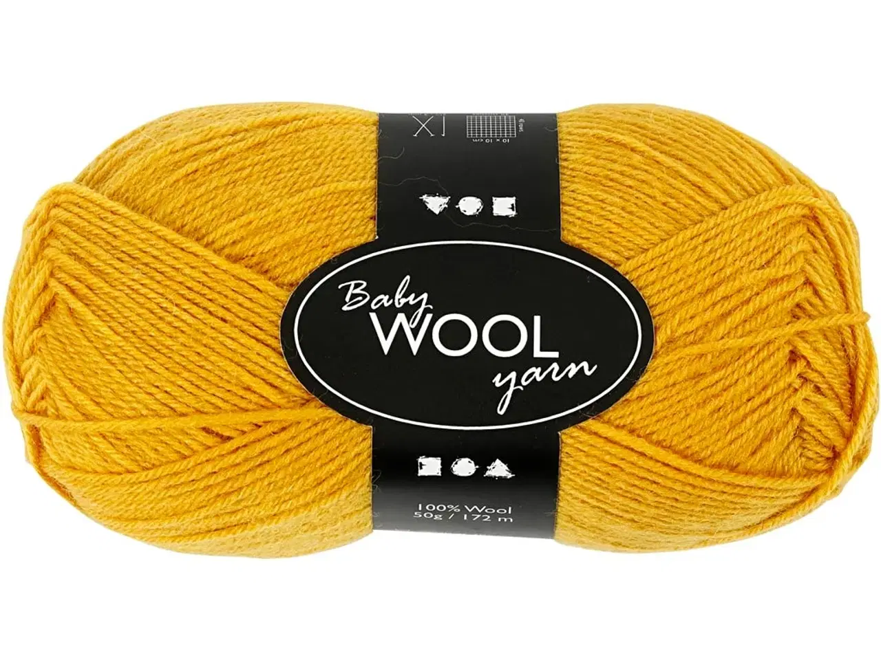 Billede 1 - Babygarn, L: 172 M, mørk gul, 50g/ 1 ngl.