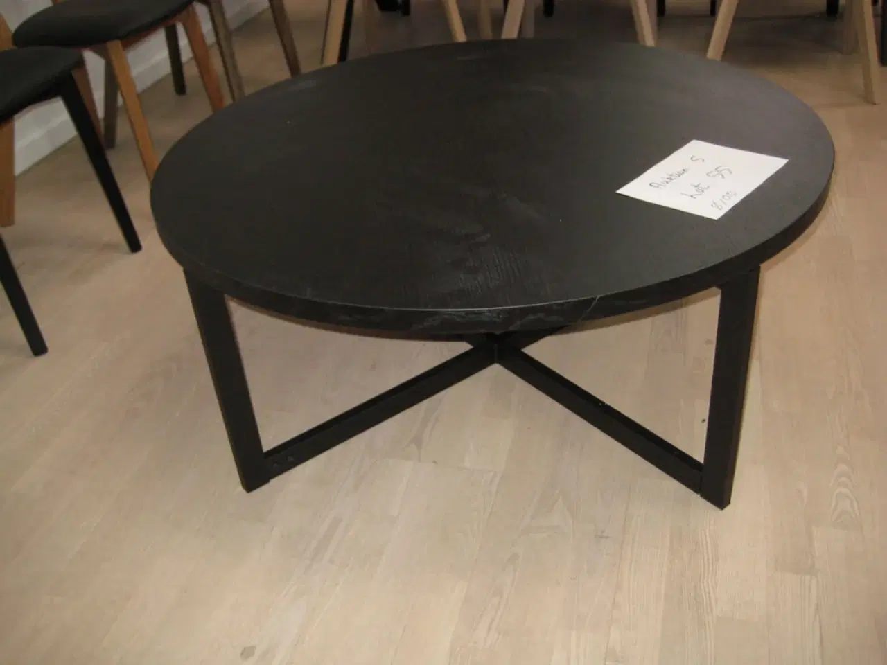 Billede 3 - Sofabord  Rundt – Ø100 cm, Sort Jern & Askefine
