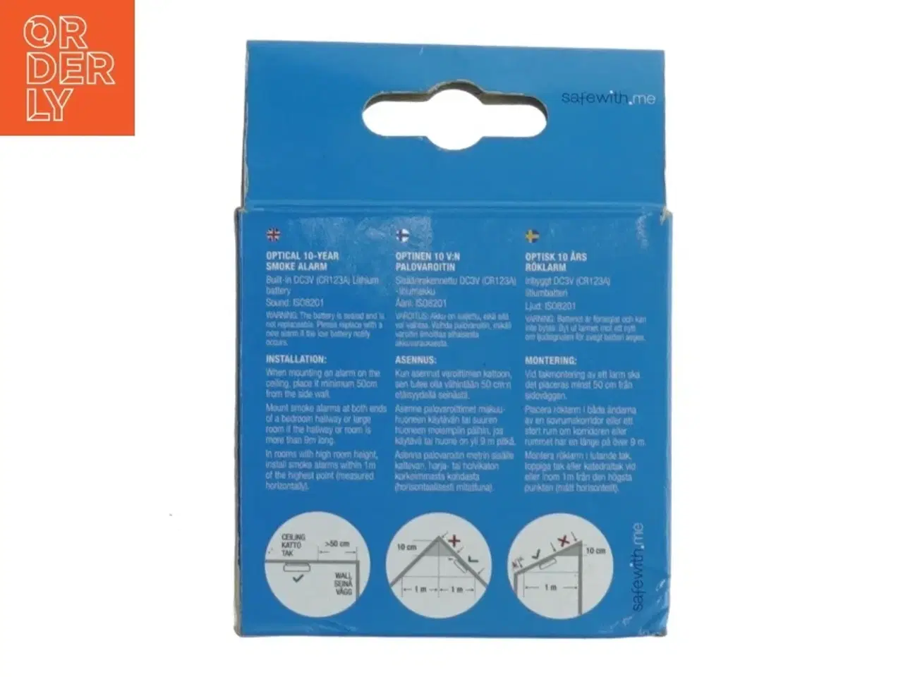 Billede 2 - Optisk røgalarm 10-års fra Safewith.me (str. Ø 8 cm)