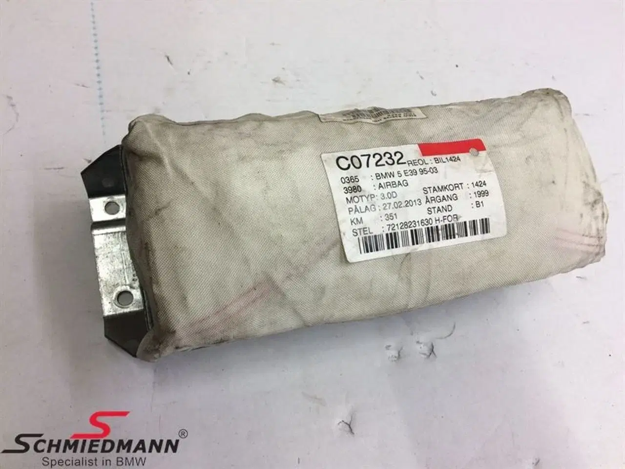 Billede 1 - Passagerairbag i instrumentbord B72128231630 BMW E39