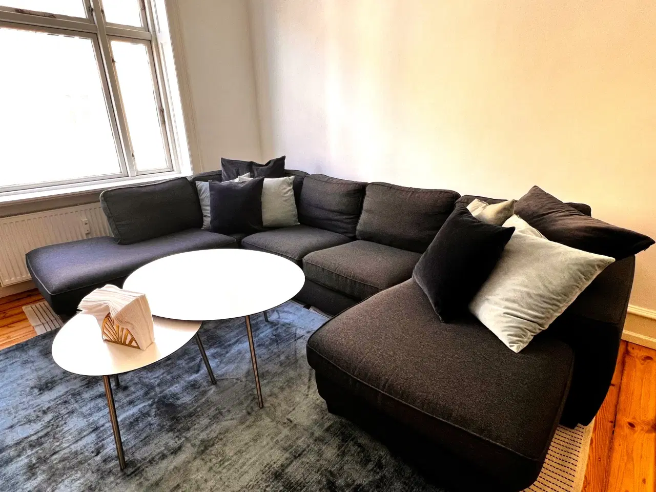 Billede 4 - Sofa mørk grå m. chaiselong U form