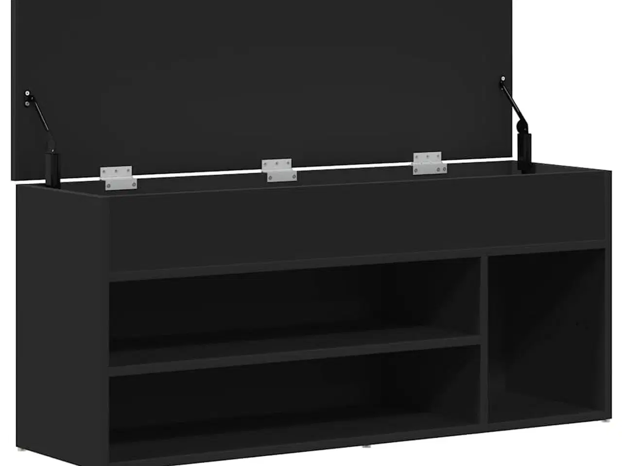 Billede 8 - Skobænk 102x30,5x45 cm konstrueret træ sort