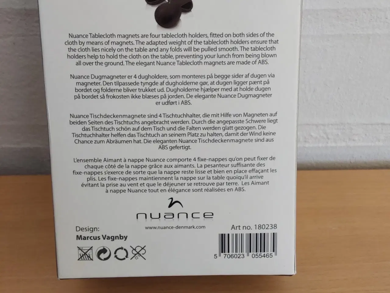 Billede 3 - Magneter til dug. Holder på dugen. Nuance.