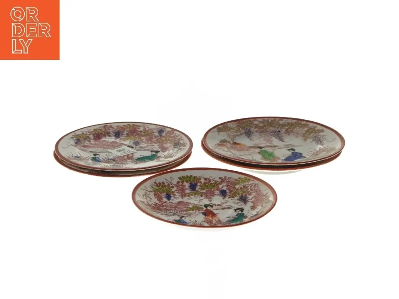 Billede 1 - Dekorative porcelænstallerkener (str. Ø 15,5 cm)