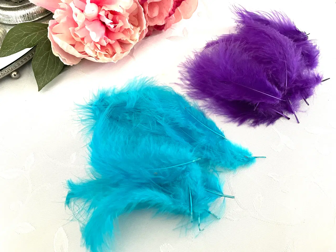 Billede 6 - Turkis og lilla fjer 