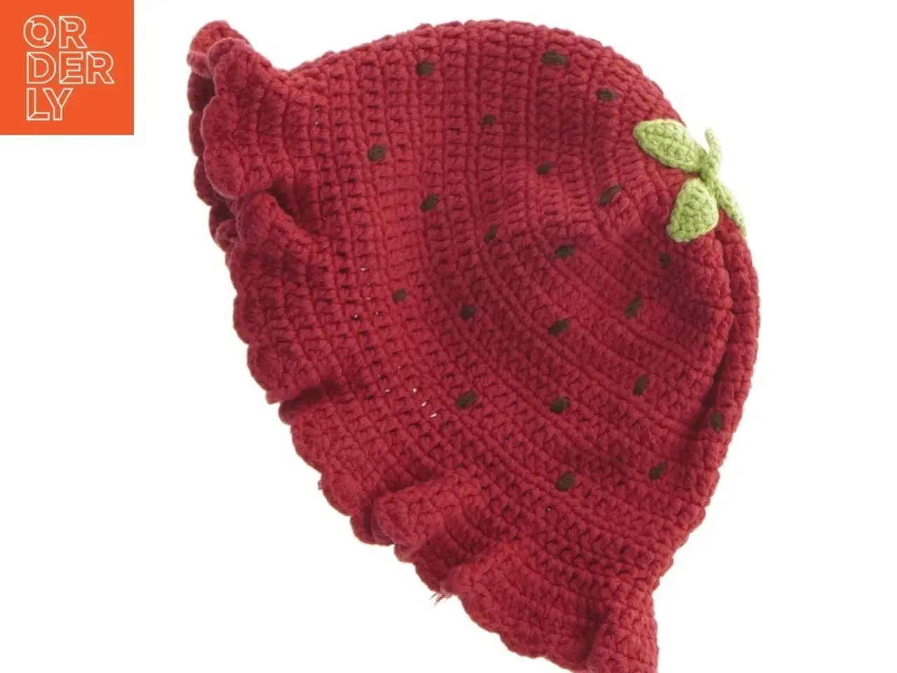 Billede 5 - Hæklet jordbær hue fra Gymboree (str. 18 til 24 mdr)