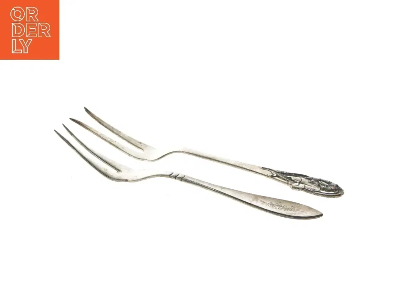 Billede 3 - Sæt af sølv serveringsgafler (str. 22 og 23 cm)