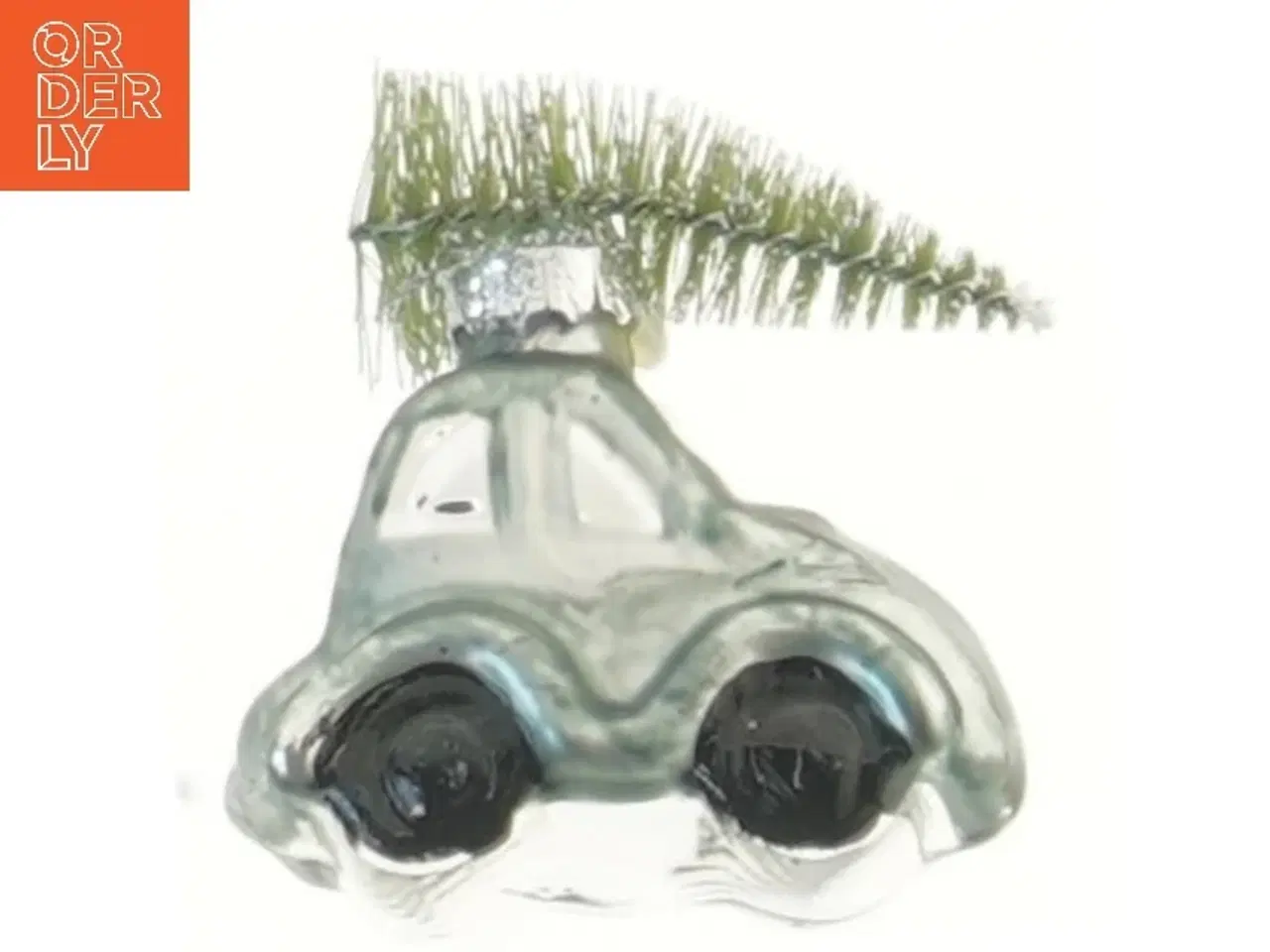 Billede 2 - Glass bildekoration med grantræ (str. 7x7x4 cm)